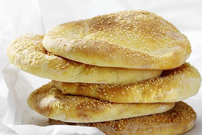 Pita with sesame